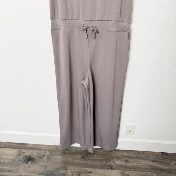 [Sarin Mathews] Coffee Gray Air Essentials Sleeveless Wide Leg Jumpsuit Size XXL - Picture 6 of 12